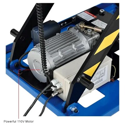 Global Industrial Power Scissor Lift Table, Hand & Foot Control, 48" x 48", 3300 Lb. Capacity (989035)