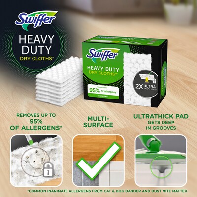 Swiffer Heavy Duty Dry Sweeping Cloths, White, 32/Pack (77198)