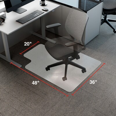 Quill Brand® Carpet Chair Mat, 36" x 48'', Crystal Clear (STP-17436)