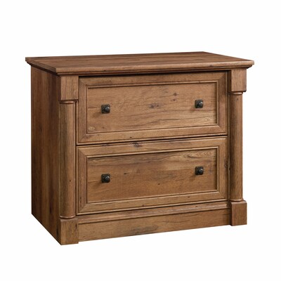 Sauder Palladia 2-Drawer Lateral File Cabinet, Letter/Legal Size, 30H x 37W x 22D, Vintage Oak (420607)