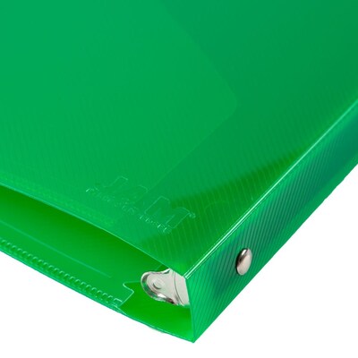 JAM Paper 1/2" 3-Ring Flexible Poly Binders, Assorted Colors, 4/Pack (PB75237ASSRT)