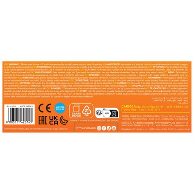 CARIOCA Baby Washable Kids Markers, Rounded Nib, Assorted Colors, 12/Pack, 2/Bundle (CRA42814-2)