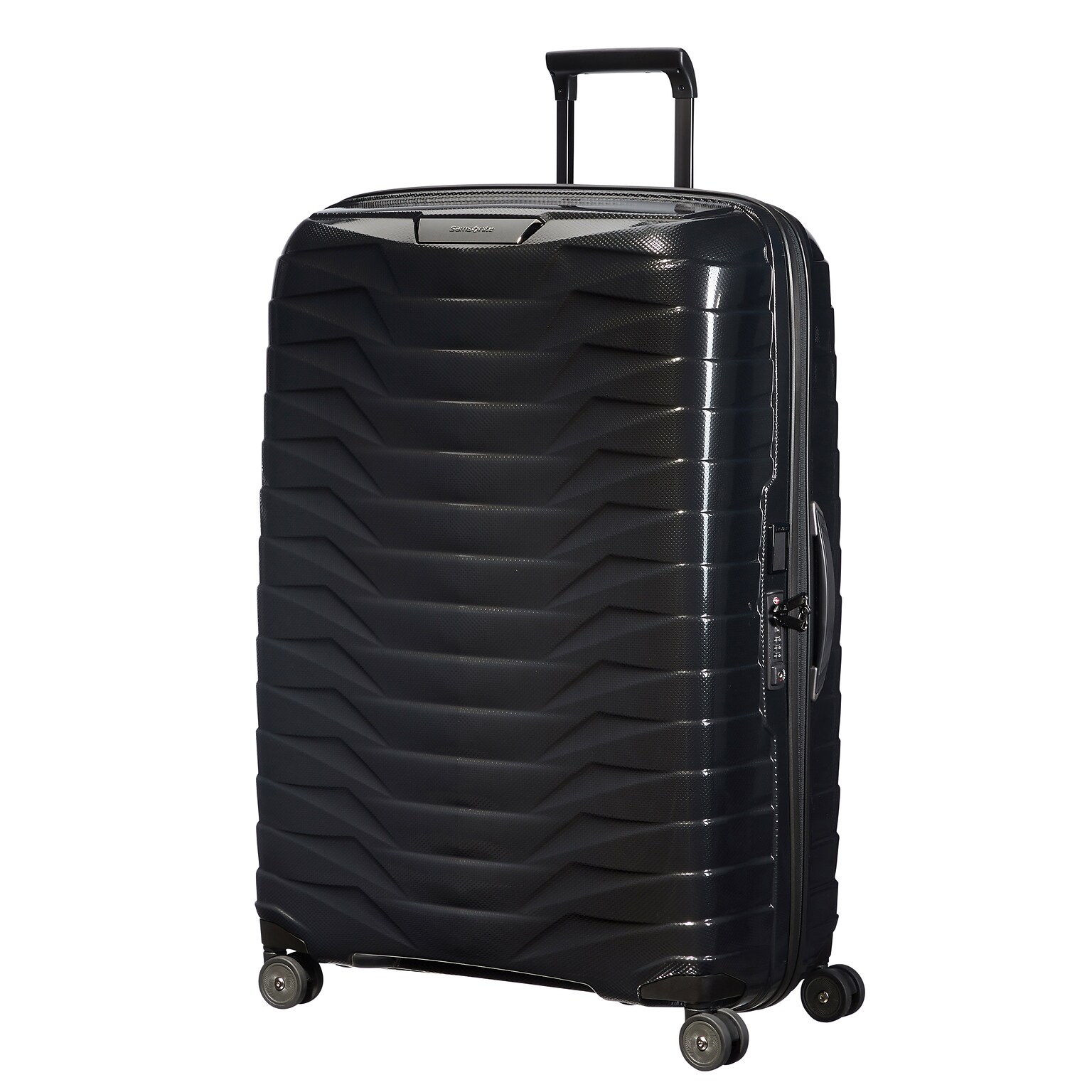 Samsonite Proxis 32 Hardside Suitcase, 8-Wheeled Spinner, Black (141848-1041)