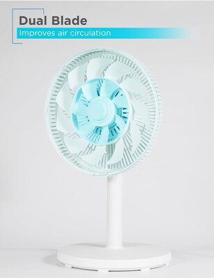 Black & Decker 12" Oscillating Desk Fan, 3-Speed, White (BFDTD12VW)