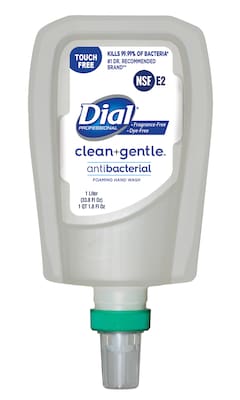 Dial Complete Clean + Gentle Antibacterial Touch-Free Foaming Hand Soap Refill, 33.8 Fl. Oz., 3/Cart