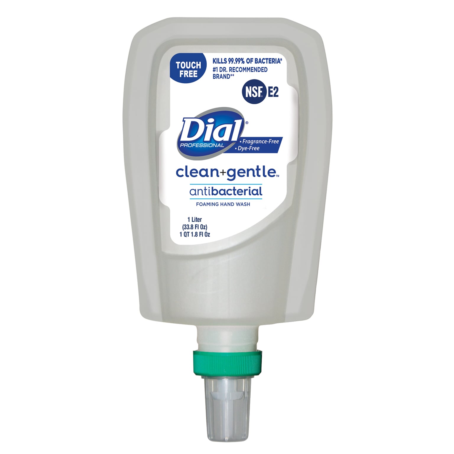 Dial Complete Clean + Gentle Antibacterial Touch-Free Foaming Hand Soap Refill, 33.8 Fl. Oz., 3/Carton (DIA32106)