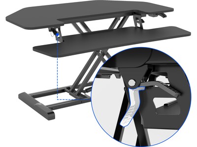 FlexiSpot M7 Series 36"W Manual Adjustable Standing Desk Converter, Black (M7-E-36C)