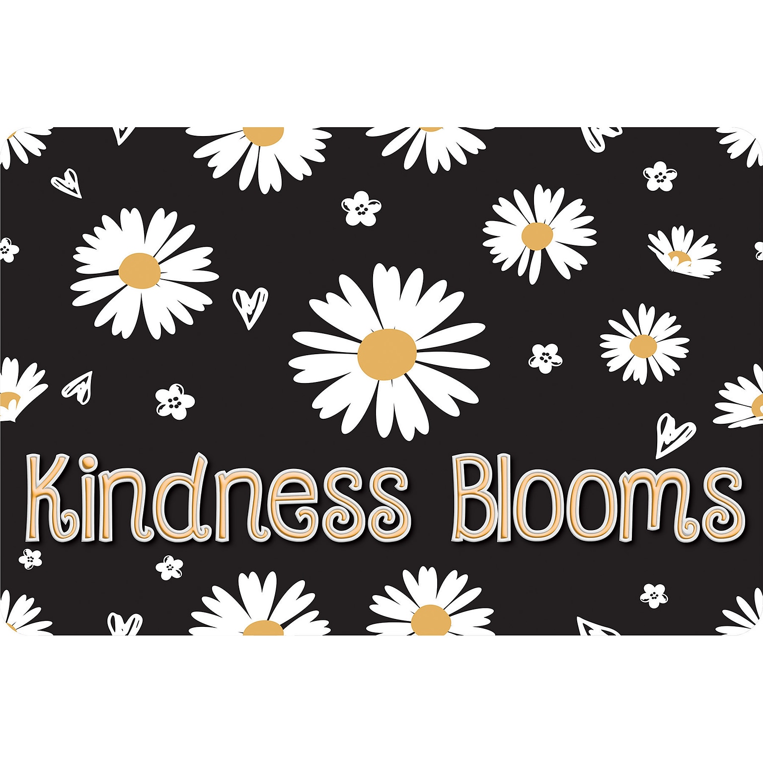 Ashley Productions The Original Fun Mat, Welcome Mat, 15.5 x 23.5, Kindness Daisies Welcome (ASH91525)