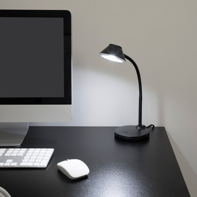 V-Light LED Desk Lamp, 13"H, Black (VL0146P)