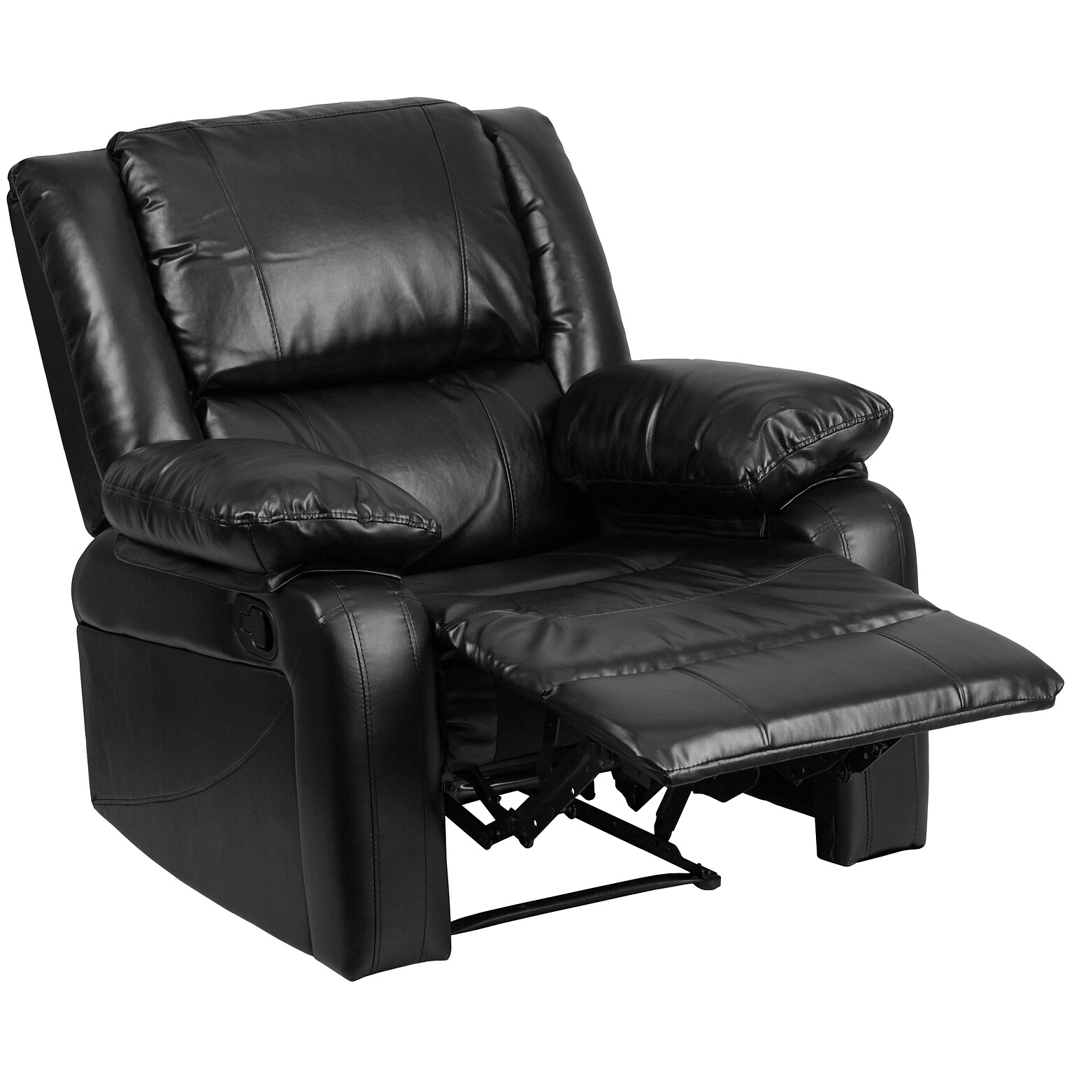 Flash Furniture Harmony Series Vinyl Soft Recliner, Black - Includes Installation (BT-70597-1-GG)