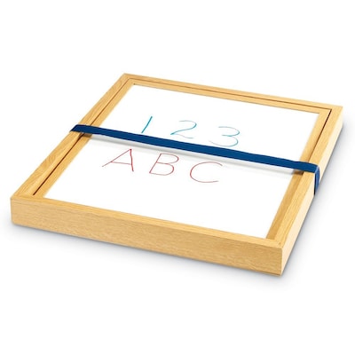 Learning Resources Double-Sided Tabletop Easel, 19-3/4"H, Magnetic Whiteboard (LER7286)