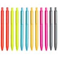U Brands U-Eco Bold & Bright Retractable Gel Pens, Fine Point, Assorted Inks, 12/Pack (4935U01-24)