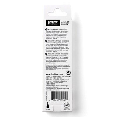 Liquitex Professional Acrylic Paint Marker, Iridescent Colors, 2 mm, 3/Pack (LIQ3699244)