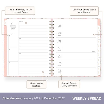 2027 Blue Sky Sincerely Jules 7 x 9 Weekly & Monthly Planner (162421)