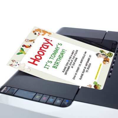 Great Papers Whimsical Animal Pals Everyday Letterhead, Multicolored, 50 Sheets/Pack (2025012)
