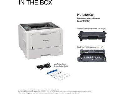 Brother HL-L5210DN Business Monochrome Laser Printer with Duplex Printing and Networking