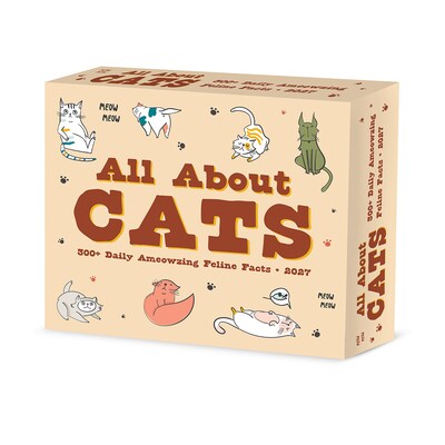 2027 Willow Creek All About Cats 6.2 x 5.4 Daily Day-to-Day Calendar, Assorted Colors (64948)