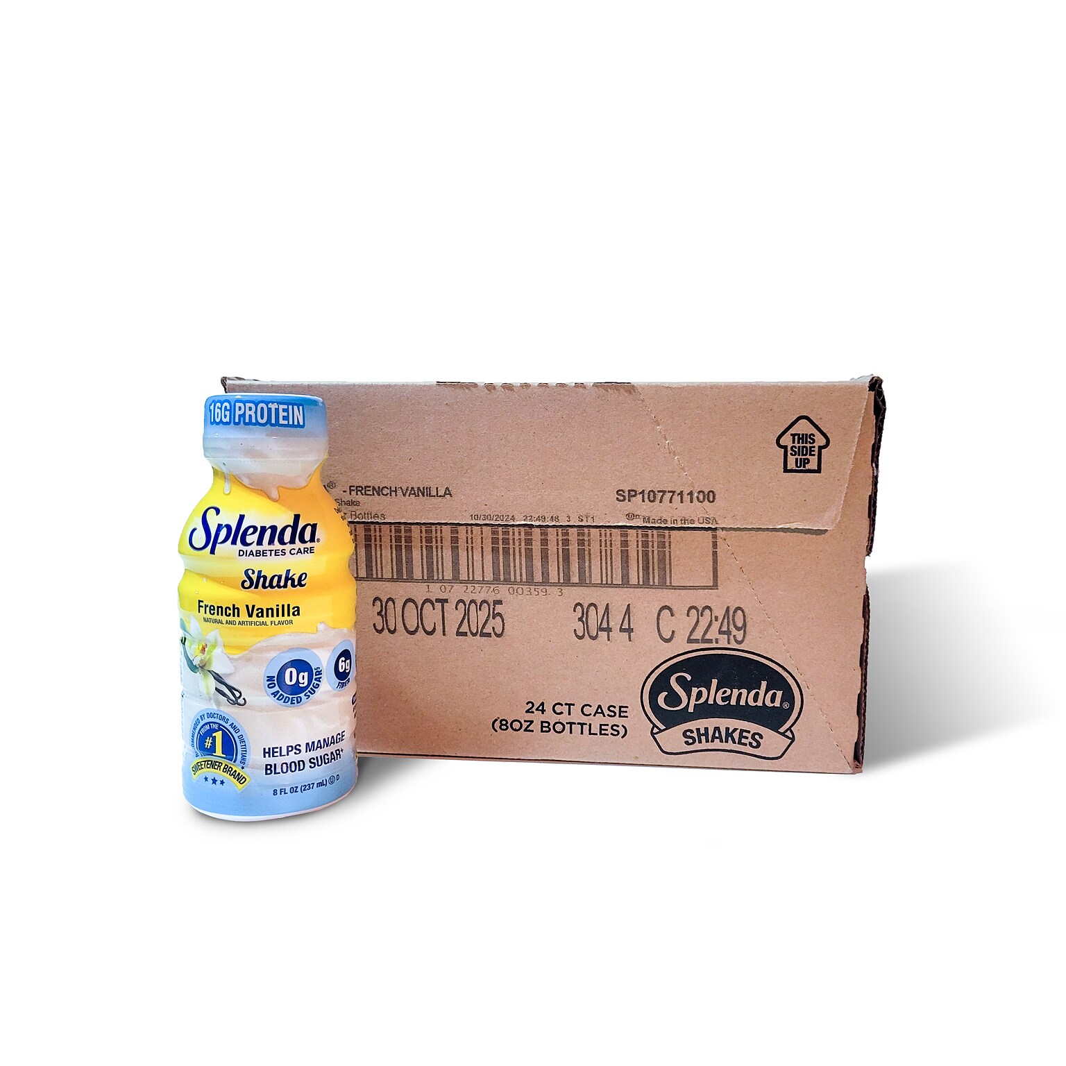 Splenda Diabetics French Vanilla Shake, 8 oz., 24 Bottles/Carton (HFP00359)