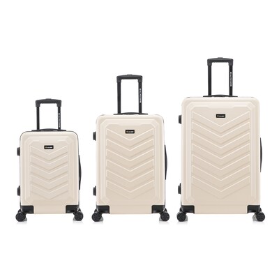 US Army FOX 3-Piece Hardside Spinner Carry-On Luggage Set, TSA Checkpoint Friendly, Sand (USLFOXSML-SAN)