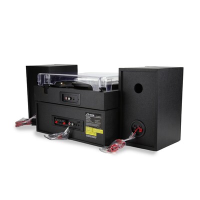 Victor Geneva 5-in-1 Music Center with Bluetooth, CD Player, FM Radio, USB, AUX, Remote Control, and Detached Stereo Speakers