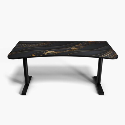 Arozzi Arena Gaming Desk, Black/Gold (ARENANABKGOLD)