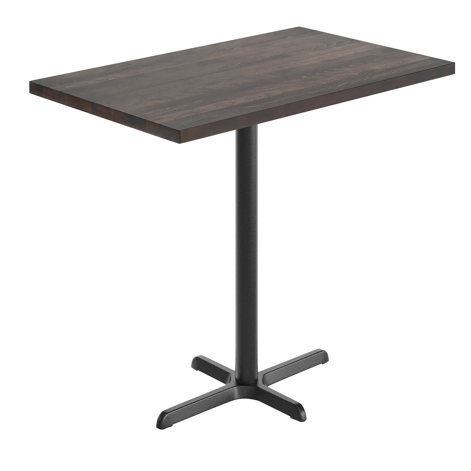 Flash Furniture Bennett Wooden Commercial Indoor Table, 48 x 30, Dark Brown Top/Black Base (GSF3048DBT2230B)