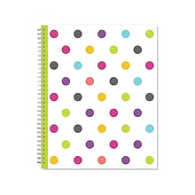 2024-2025 Blue Sky Teacher Lesson Dots 8.5 x 11 Academic Weekly & Monthly Planner, Plastic Cover,