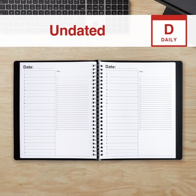 Staples 7 x 8.75 Daily Planner, Black (ST60461-24)