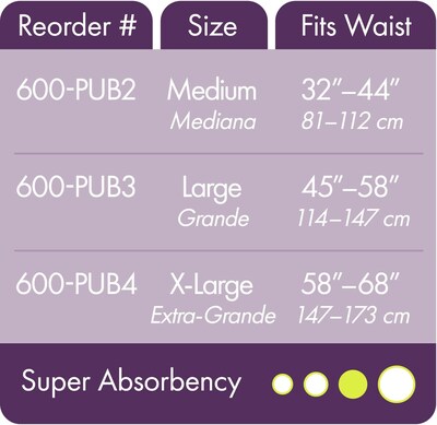 Embrace Adult Incontinence Underwear, Unisex, Large, Overnight, White, 25/Pack (600-PUB3)