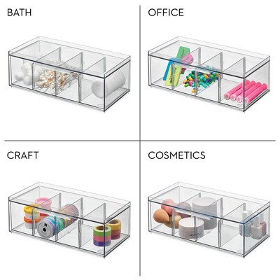 iDESIGN Tea Drawers, Clear, 4/Set (27749M4)
