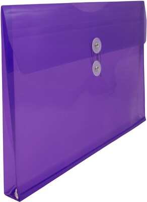 JAM Paper Premium Plastic Document File, 1 Pocket, Legal, Purple, 3/Pack (219B1pux3)