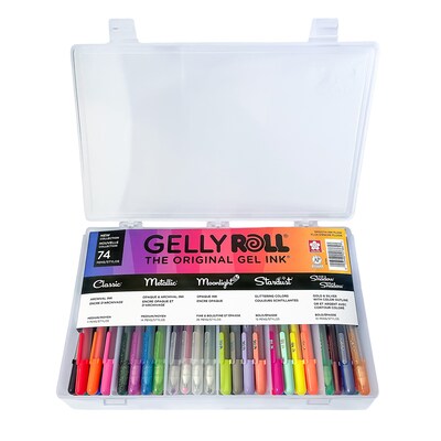 Sakura Gelly Roll Gel Pens, Assorted Colors, 74/Pack (SAK57364)