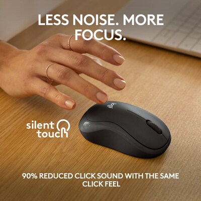Logitech M240 Silent Wireless Ambidextrous Optical Mouse, Graphite (910-007113)