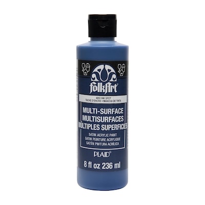 FolkArt Acrylic Paint Multi-Surface Satin, 8oz., Ink Spot, 3/Pack(FLK4653-3)