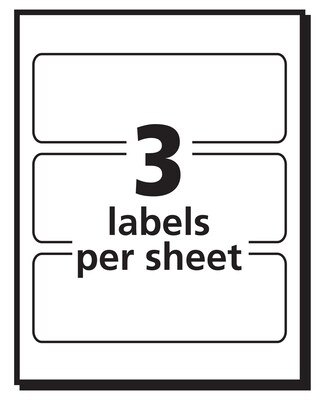 Avery Laser/Inkjet Multipurpose Label, 1 1/2" x 4", White, 150 Labels/Pack (05452)