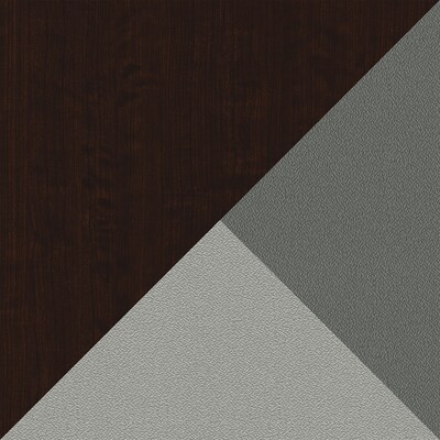 Bush Business Furniture Office in an Hour 63"H x 65"W L-Shaped Cubicle Workstation, Mocha Cherry (WC36894-03K)
