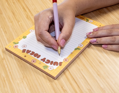 Denik Tayto Cherry Notepad, 5.25 x 8.25, Multicolor, 64 Sheets/Pad (NP1911)