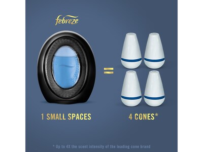 Febreze Small Spaces Origins Air Freshener, Ocean Scent, 0.25 oz., 4/Pack (07695)