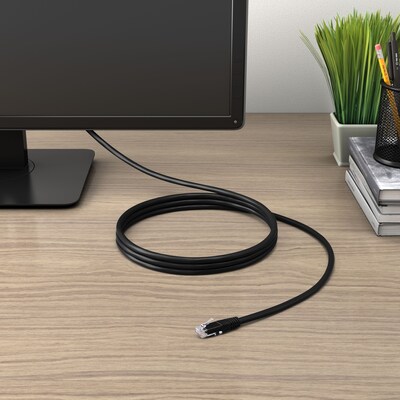 Staples TECH 50' Cat-6 Ethernet Cable, Male to Male, Black (ST62448)