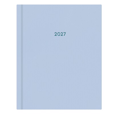 2027 Blue Sky 8 x 10 Calendar Year Weekly & Monthly Standard Planner, Faux Leather Cover, Soft Blue (159447)