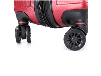 DUKAP ZONIX PC/ABS Plastic 4-Wheel Spinner Luggage, Wine (DKZON00M-WIN)