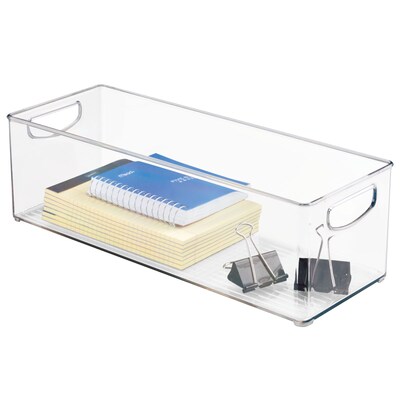 iDesign Plastic Stackable Pantry Bin - Storage Bin with Handles for Kitchen Organization- Ideal for Cabinets or Fridges