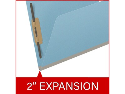 Medical Arts Press Pressboard Classification Folder, 2" Expansion, Letter Size, Blue, 25/Box (DV-T42-02-3BLU)