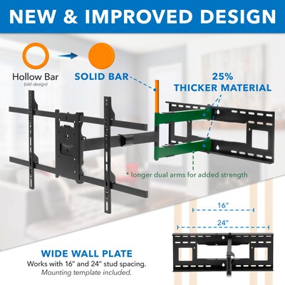 Mount-It! Extending Long Arm TV Mount for 42-70" Displays (MI-372)