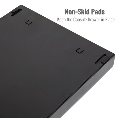 Mind Reader Plastic Nespresso Capsule Storage Drawer, 50 Pod Capacity, Black (NESTRY4PC-BLK)