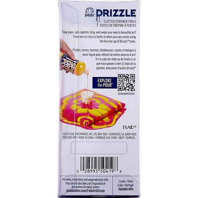 FolkArt Drizzle Slot Strainer Pour Tool Set, 3/pack, 3 Packs/Bundle (FLK50419-3)