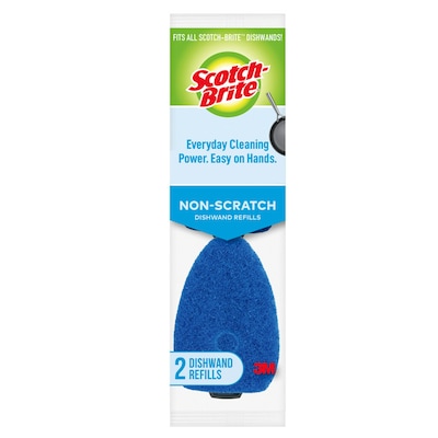 Scotch-Brite Non-Scratch Dishwand Refill, Blue, 2/Pack (483-12)