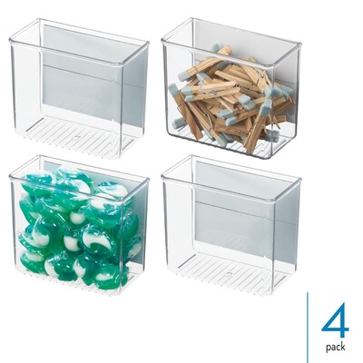iDesign Magnetic Organizer Bins for Laundry Room - Holds Stain Removers, Dryer Sheets, and Detergent