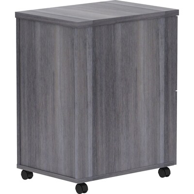 Lorell Essentials 2-Drawer Mobile Vertical File Cabinet, Letter/Legal Size, Lockable, 28.3"H x 16"W x 22"D, Weathered Charcoal