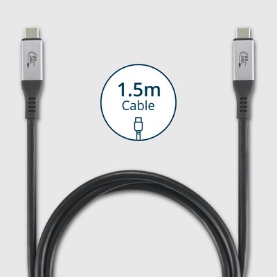 Kensington USB4 4.9 ft. USB-C to USB-C Charging Cable, Male to Male, Black (K32301WW)